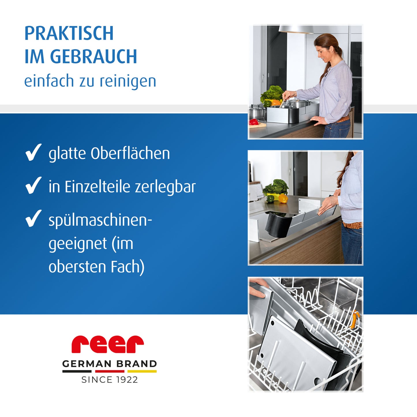 reer Premium Herdschutzgitter Alu f. normale & breite Herde