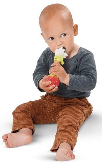 Vulli Bunte Baby Rassel Sophie la Giraffe Soft Erdbeere 3m+