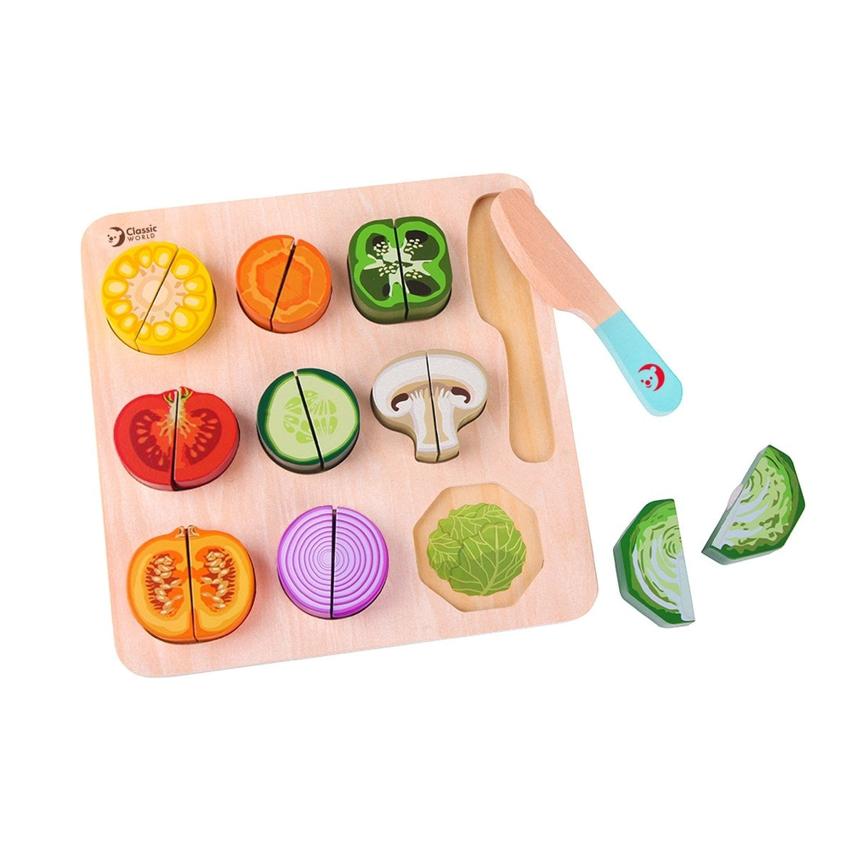 Classic World Holz Puzzle Schneidegemüse 18M+