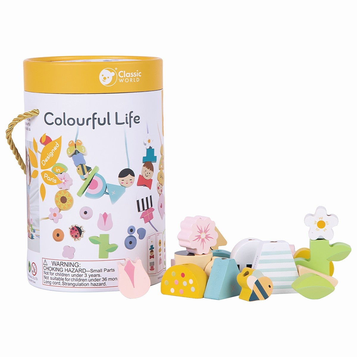 Classic World Fädelspiel Blumenkinder Buntes Leben 3J+
