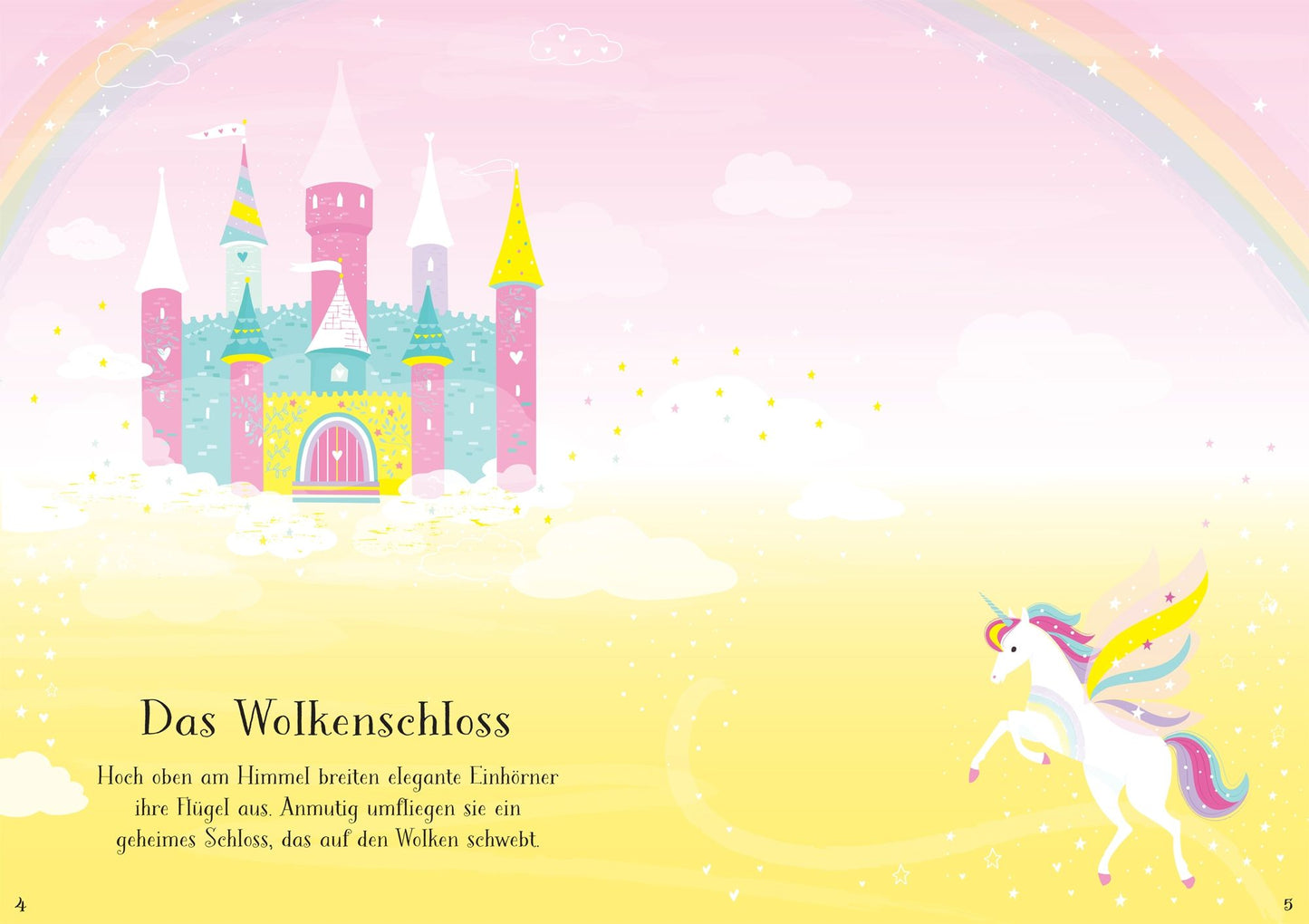 Usborne Kinder Stickerbuch: Elisa, das kleine Einhorn