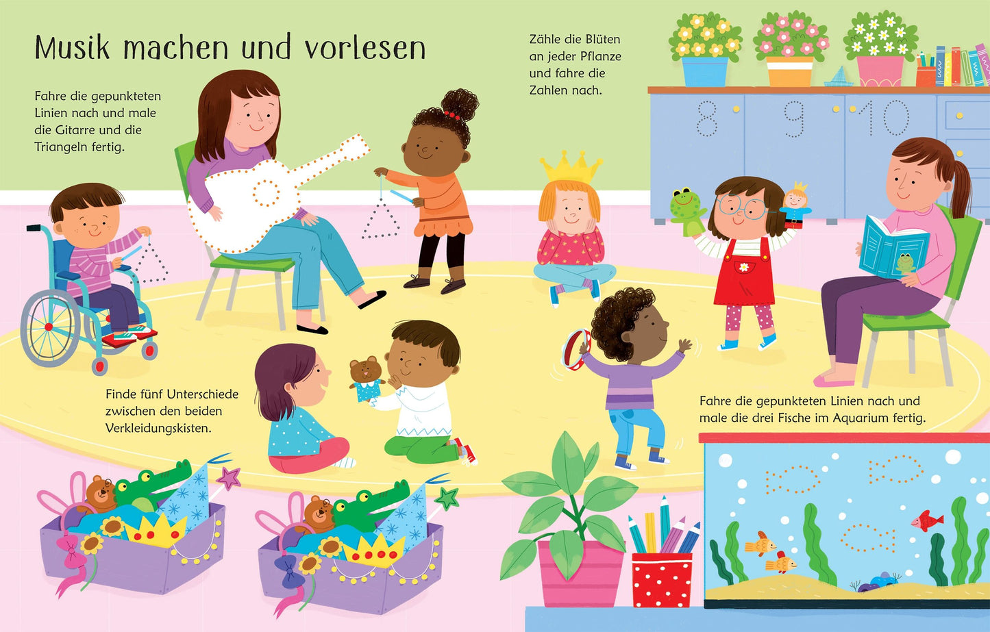 Usborne Wisch und Weg Buch Schulstart? 4J+