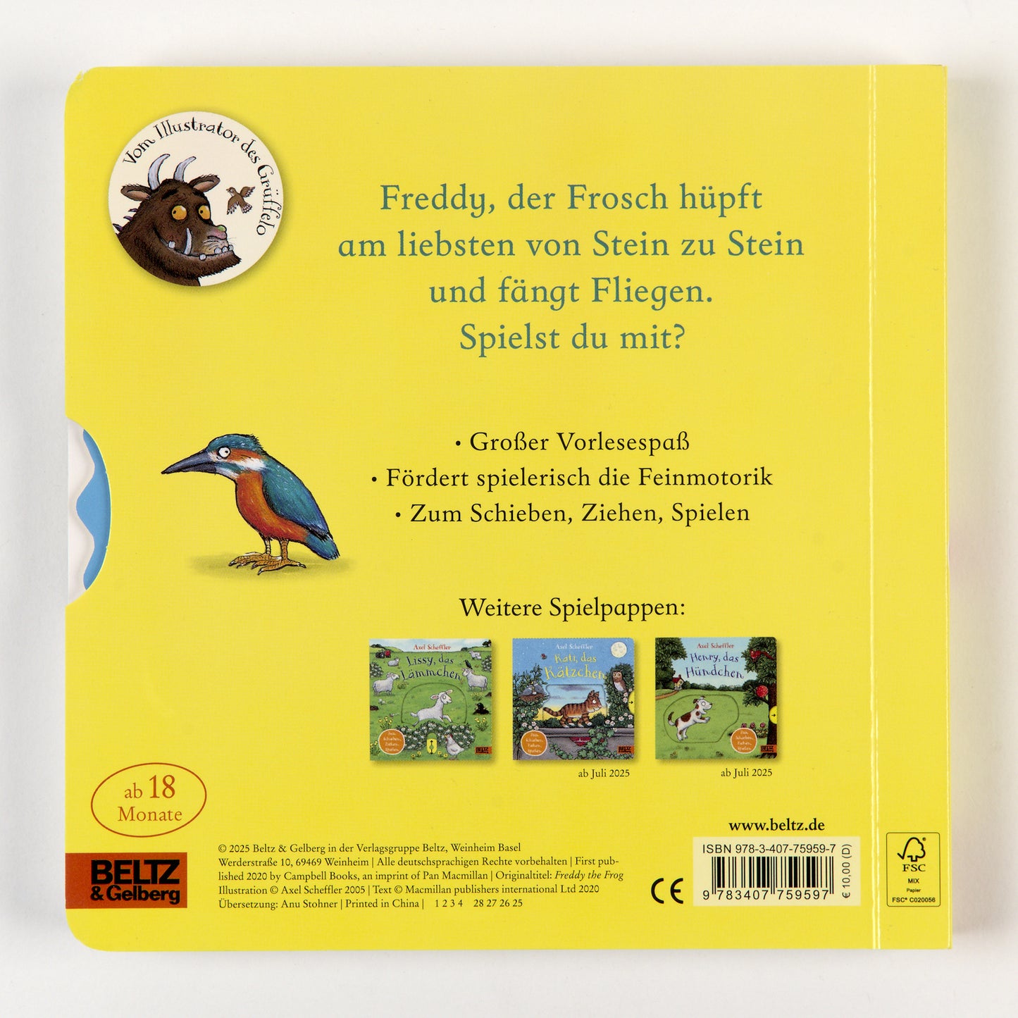 Freddy, der Frosch Schiebebuch von Axel Scheffler