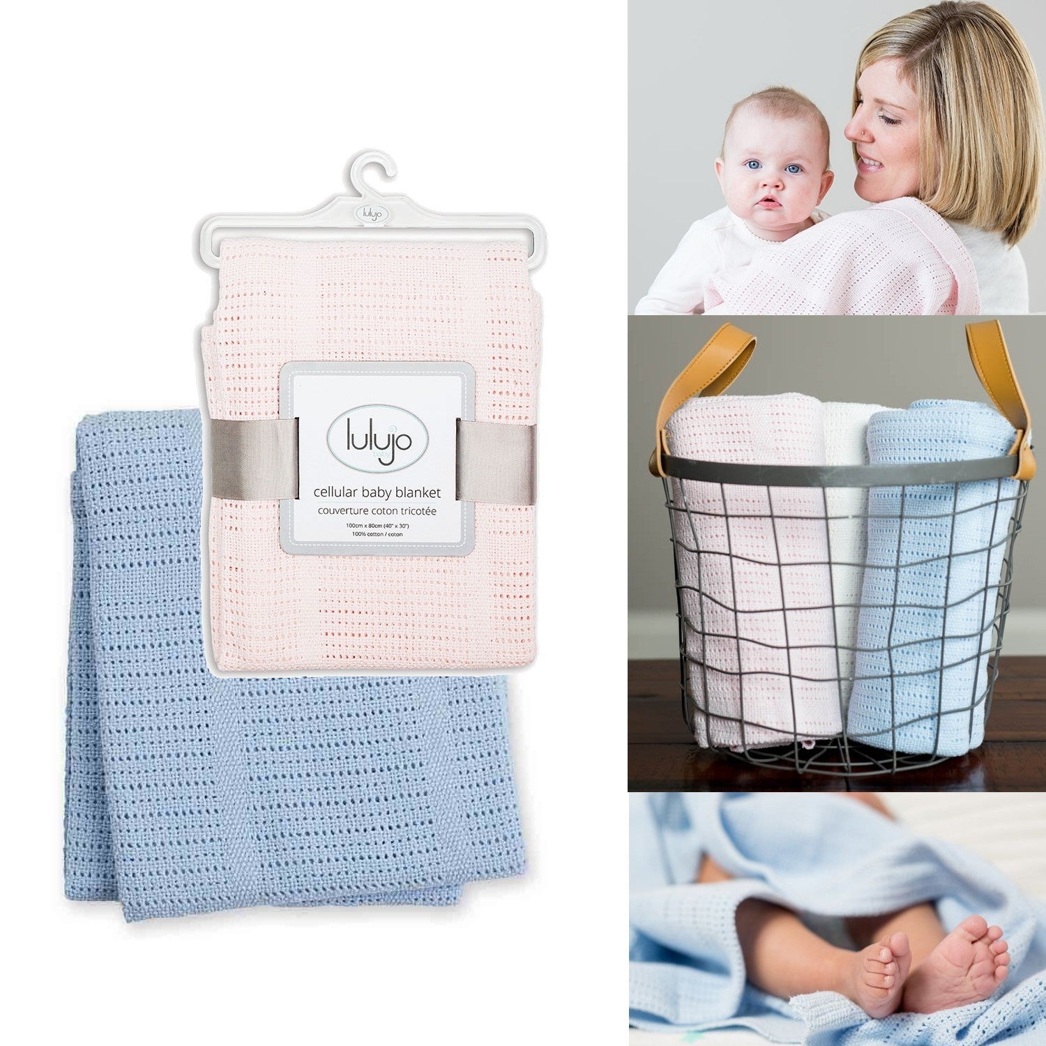 lulujo Baumwoll Strickdecke Baby Kuscheldecke – Baby-Weingart