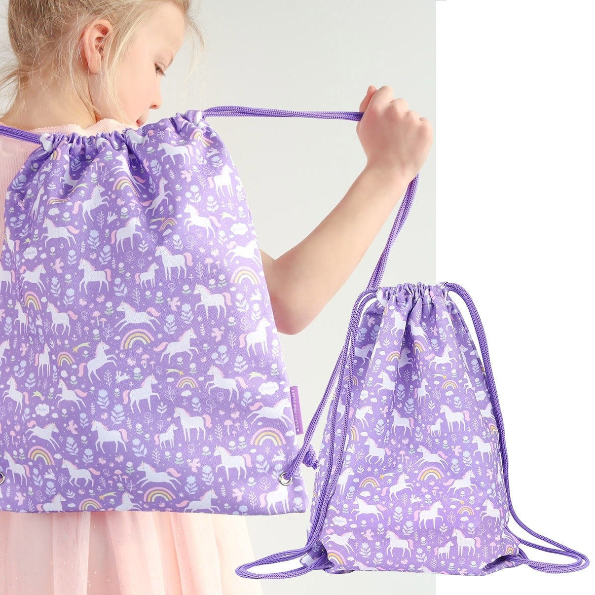 ALLC bunter Kinder Turnbeutel 32 cm