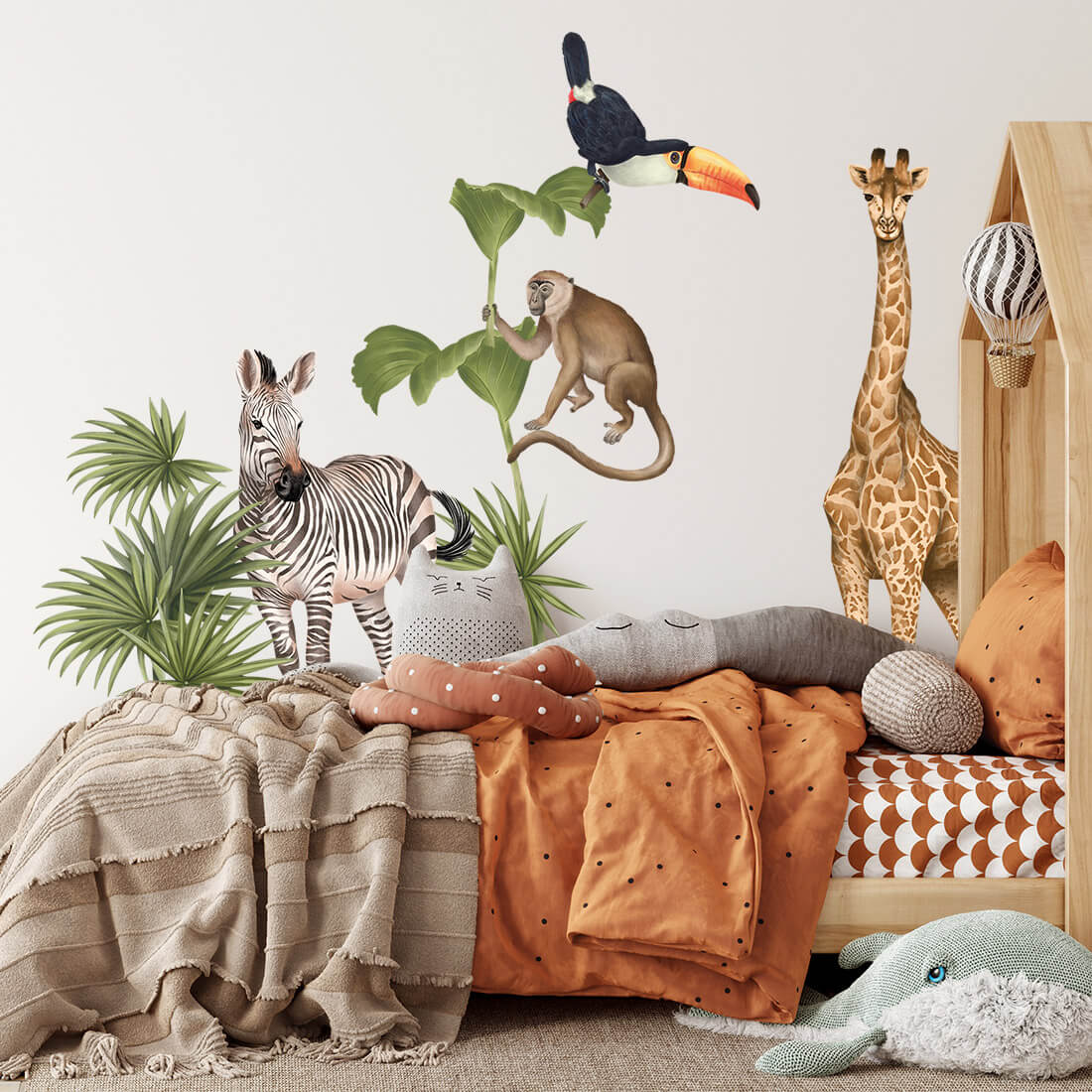 Pastelowe Love Wandaufkleber Sticker Safari Tiere