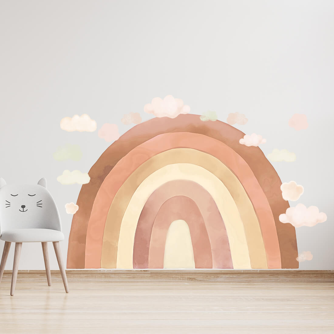 Pastelowe Love Wandaufkleber Sticker Rainbow Regenbogen