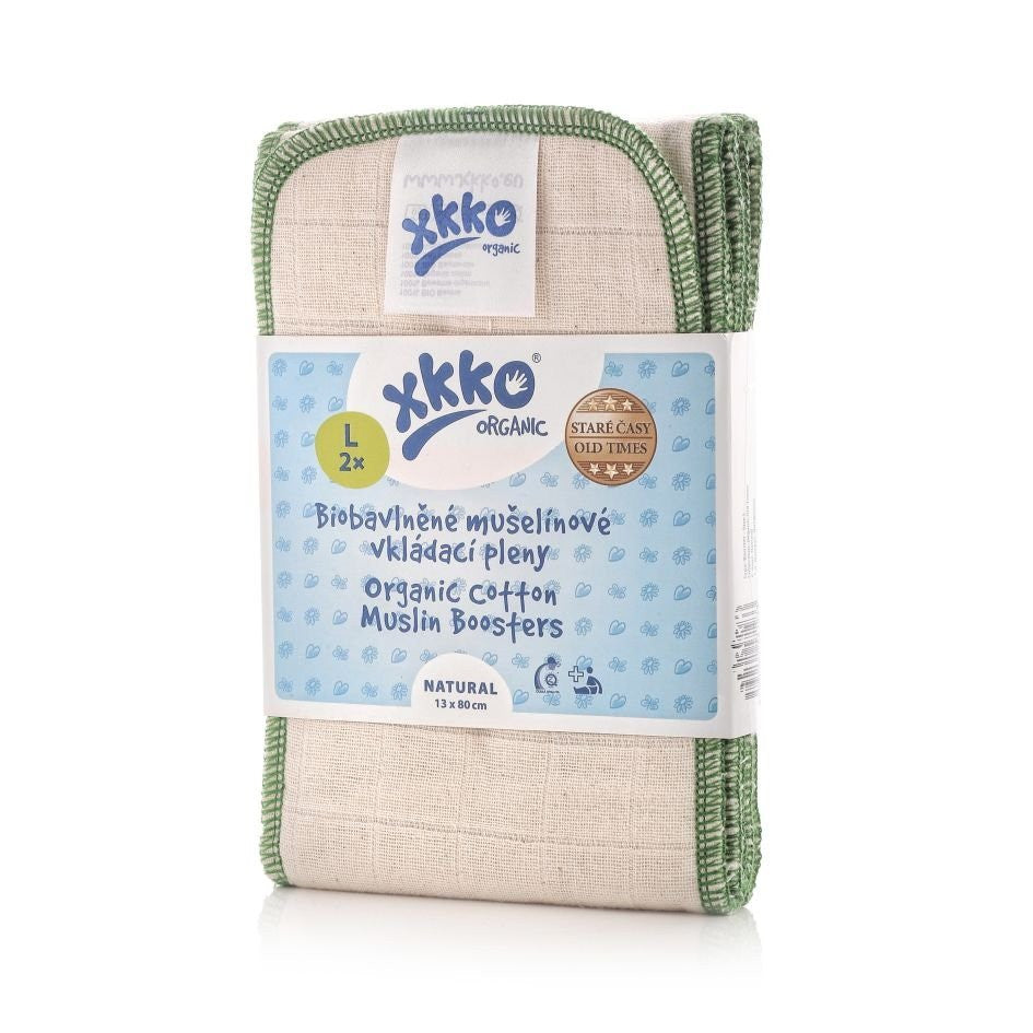XKKO Twill Booster Natur Baumwolle Zusatz Einlage 2er