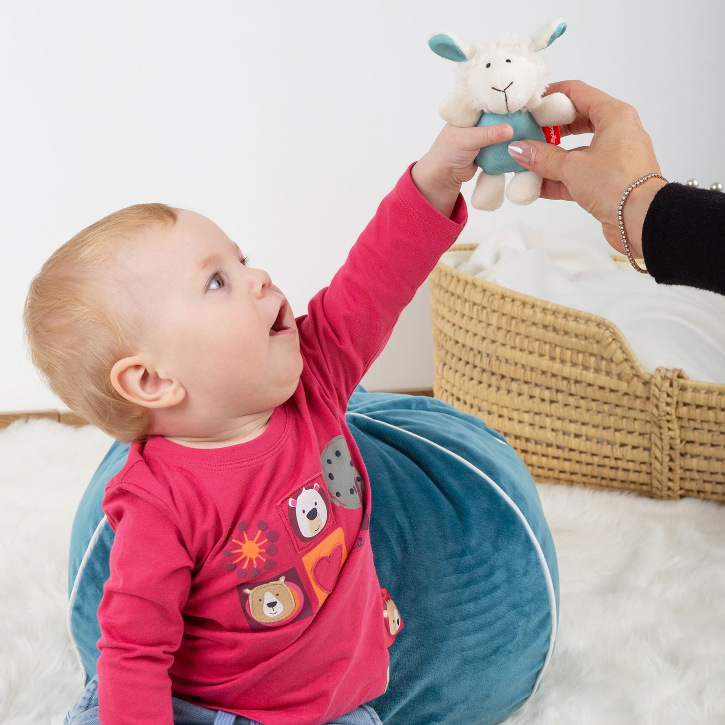 Sigikid Greifling Schäfchen Blau 0m+