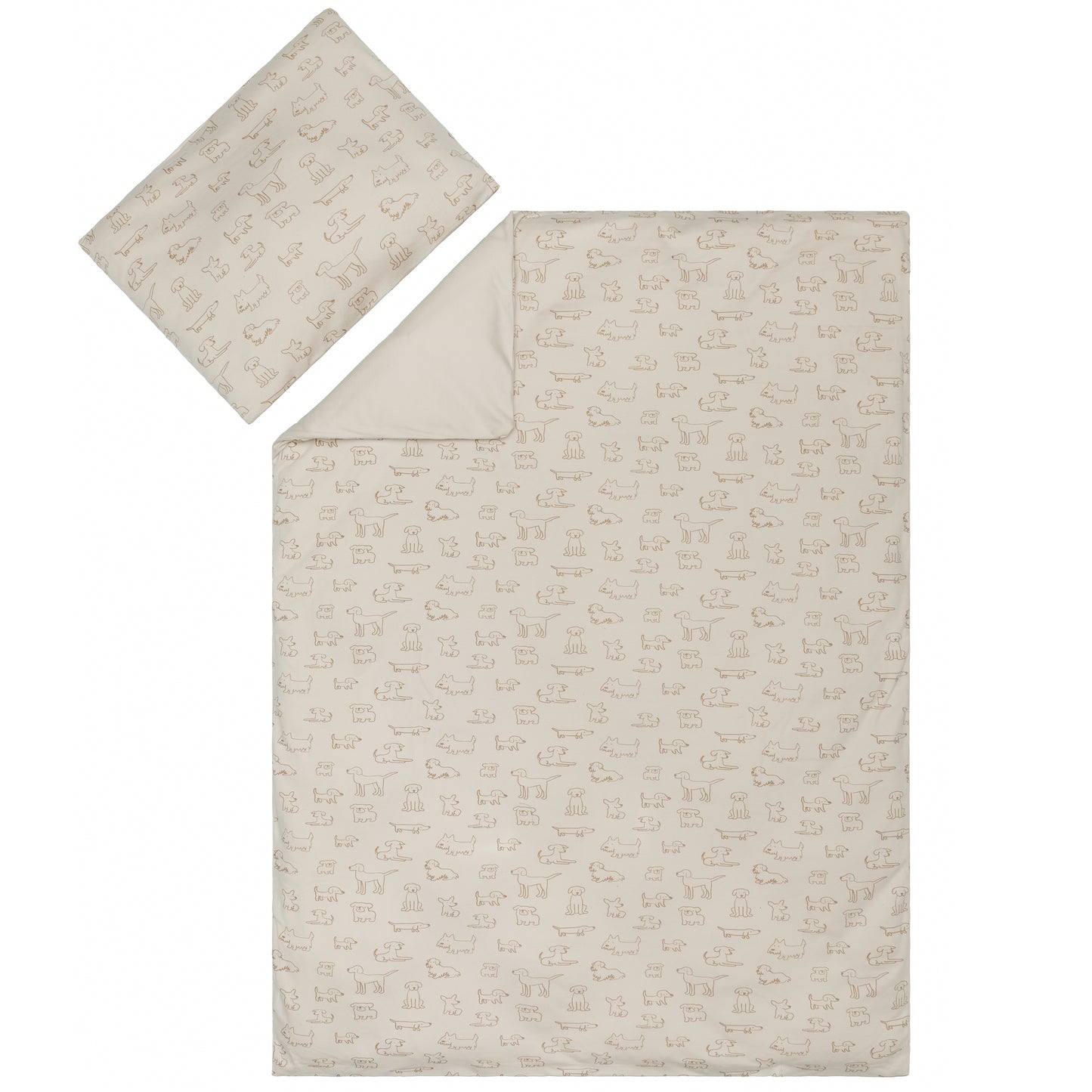 fillikid Baby Bettwäsche Hunde Beige
