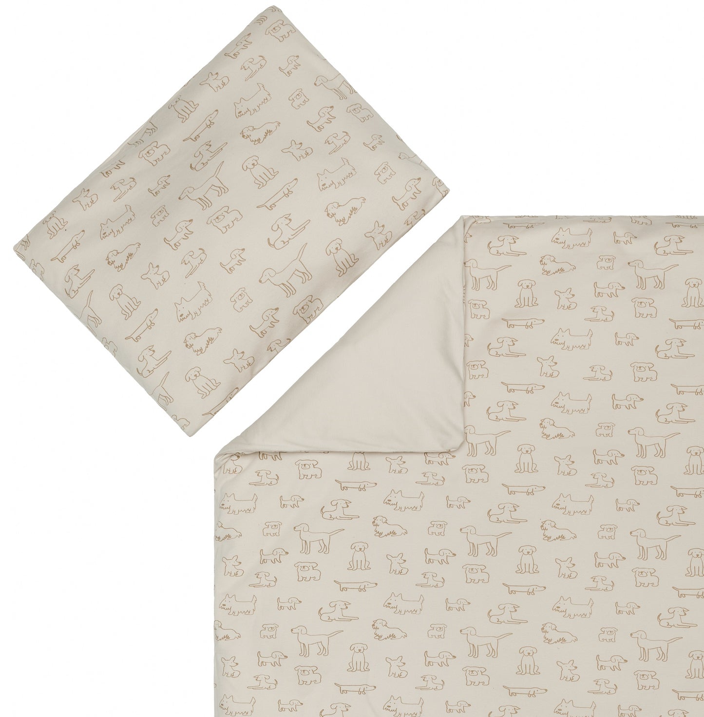 fillikid Baby Bettwäsche Hunde Beige