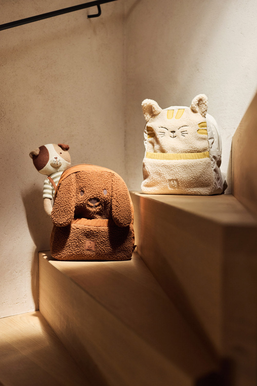 Jollein Kinder Rucksack Hund Diego Braun