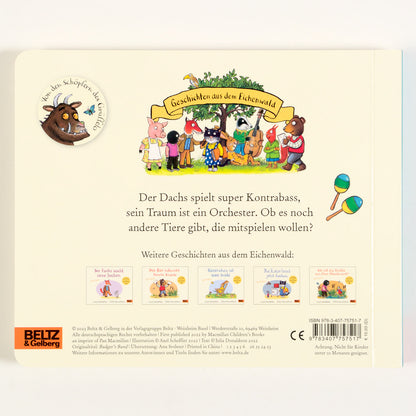 Der Dachs spielt super Kontrabass Klappenbuch von Scheffler & Donaldson