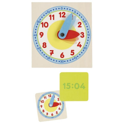 Goki Holz Kinderlernuhr Puzzle 12 Teile