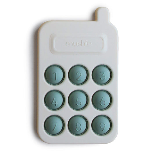Mushie Kinder Motorik Spielzeug Drückspiel Telefon 10m+