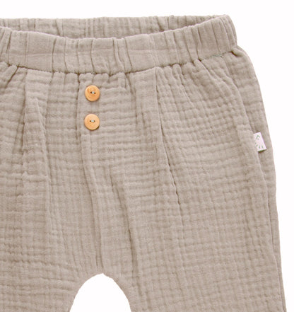 Iobio Sommer Hose Musselin Neutral Beige