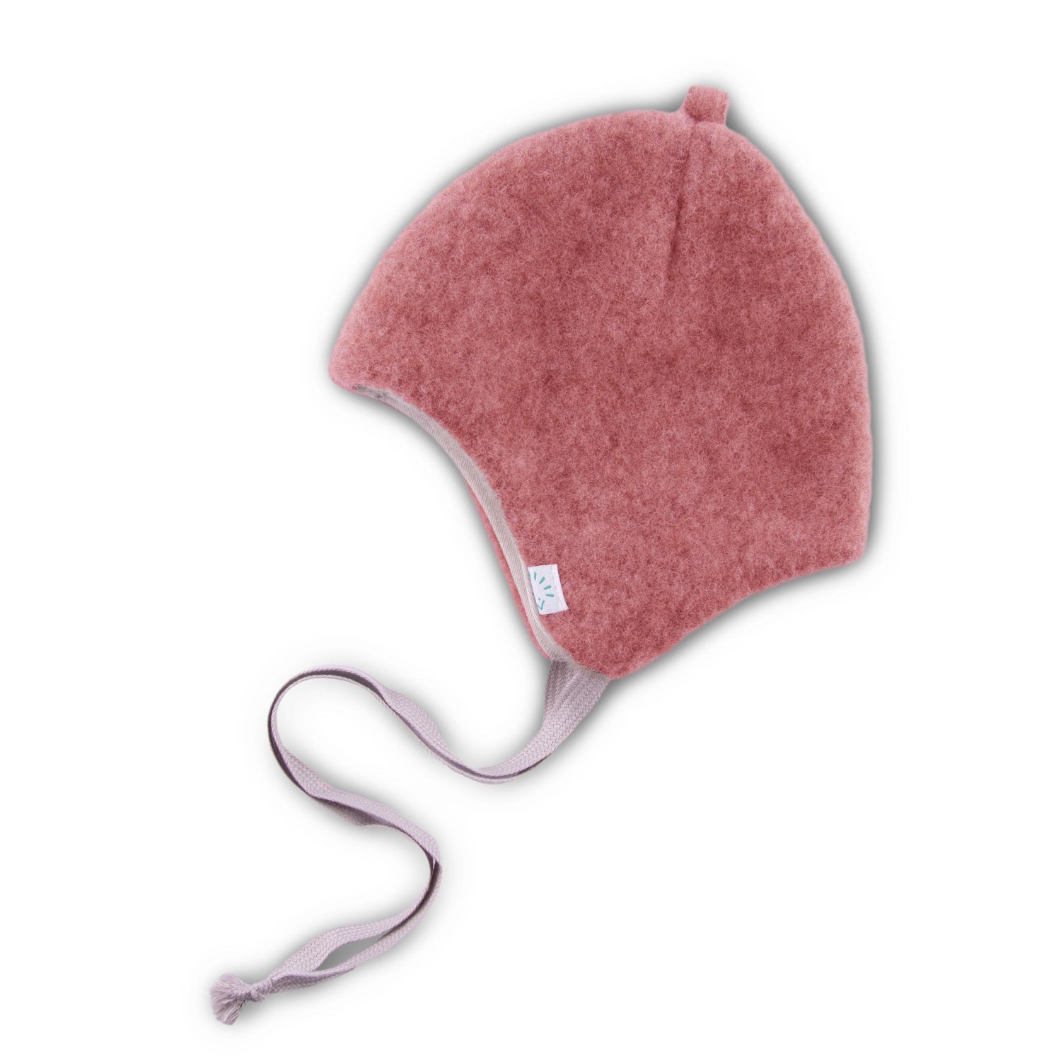 iobio Bindemütze Wollfleece rot