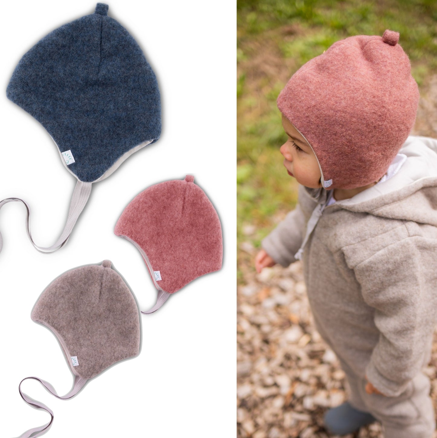 Iobio Winter Wollvlies Baby Mütze