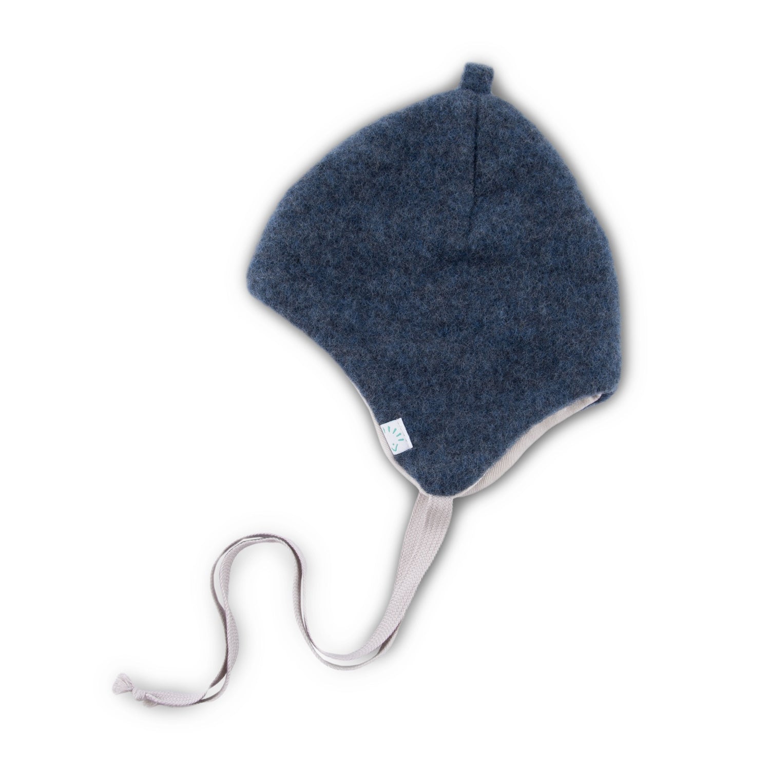 iobio Bindemütze Wollfleece blau