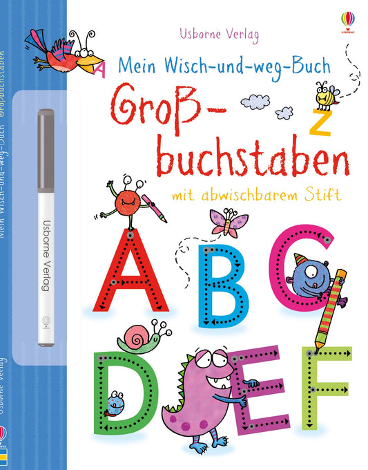 Usborne Wisch und Weg Buch Großbuchstaben? 4J+
