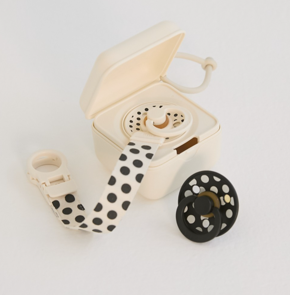 BIBS Schnullerband Studio Collection Punkte Schwarz