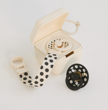BIBS Schnullerband Studio Collection Punkte Schwarz