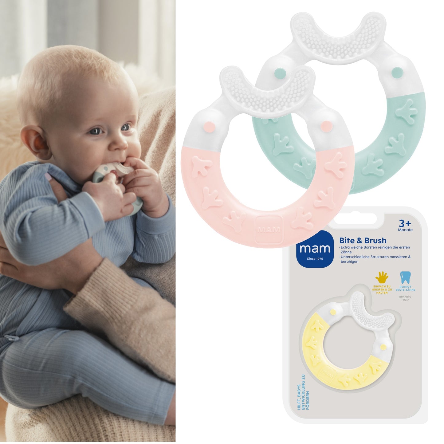 MAM Bite & Brush Baby Beißring