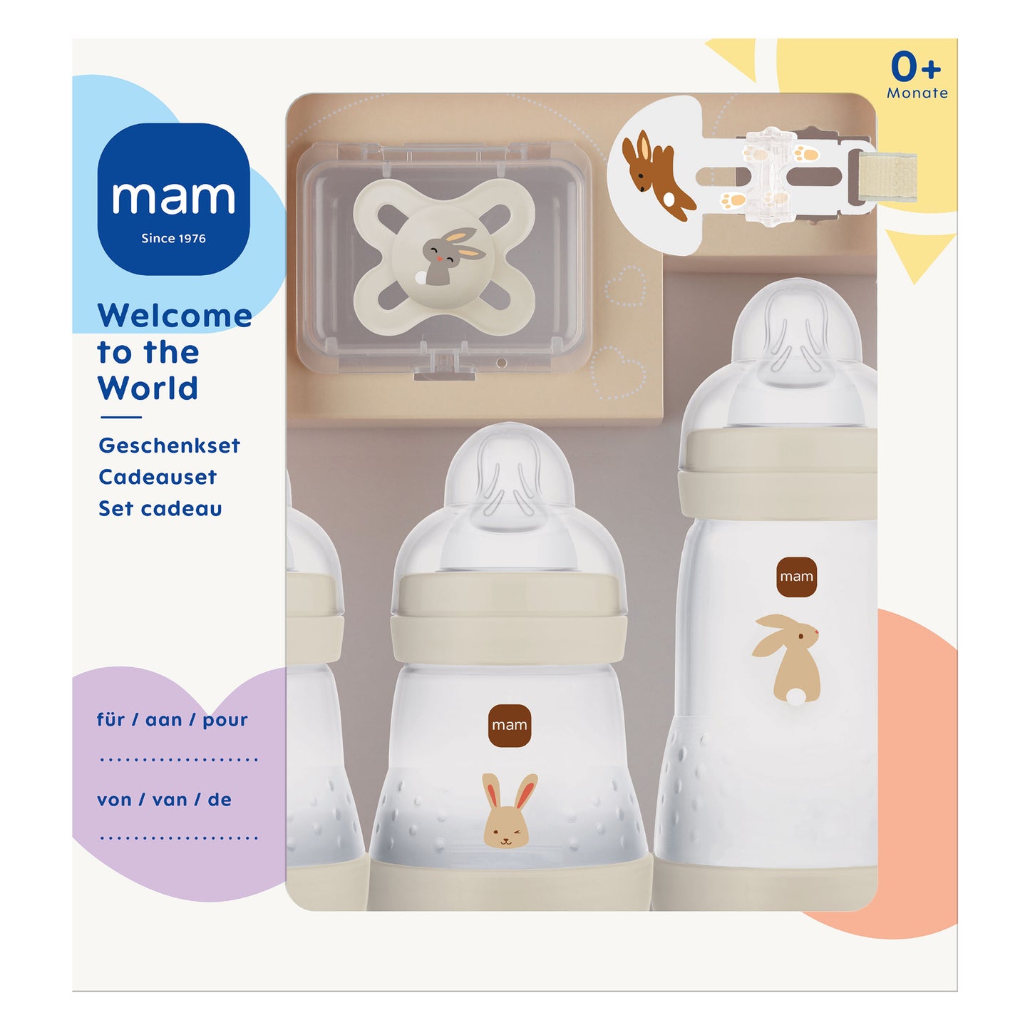 MAM Erstlings Babyflaschen Geschenkset Welcome to the World