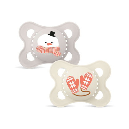 MAM ORIGINAL Winter Edition Silikon Schnuller Symmetrisch Oval  0-6M 6-16M + Box