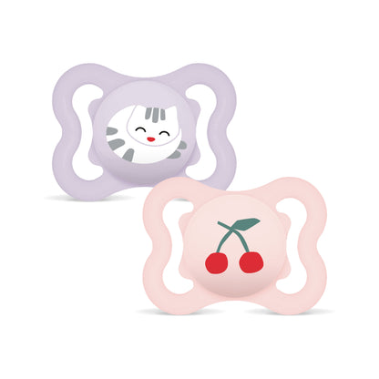 MAM SUPREME Silikon Schnuller Symmetrisch Oval Junge / Mädchen 0-6M 6-16M  + Box