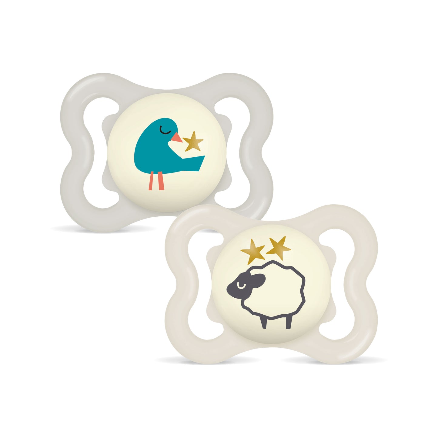 MAM SUPREME NIGHT Silikon Leucht Schnuller Oval Junge / Mädchen