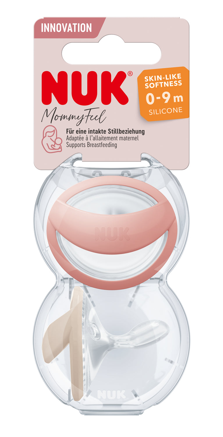 NUK Mommy Feel Baby Schnuller 0-9 Monate Skin-Like Softness Silikon