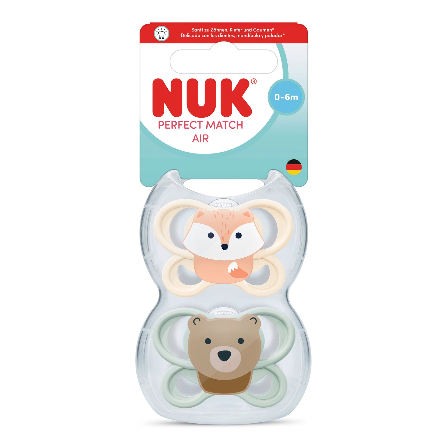 NUK Perfect Match AIR Baby Schnuller Silikon 2er Box