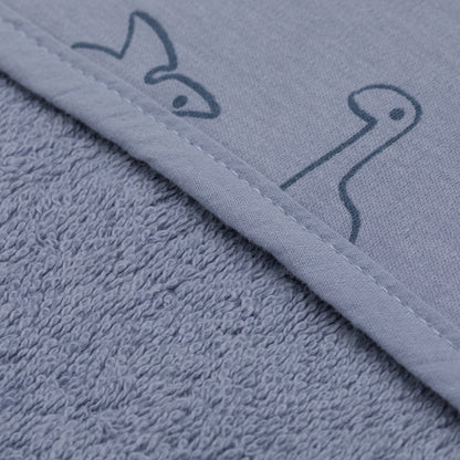Fillikid Kapuzenbadetuch Set Dinos Blau 100x100cm