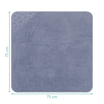 Fillikid Kapuzenbadetuch Set Dinos Blau 100x100cm