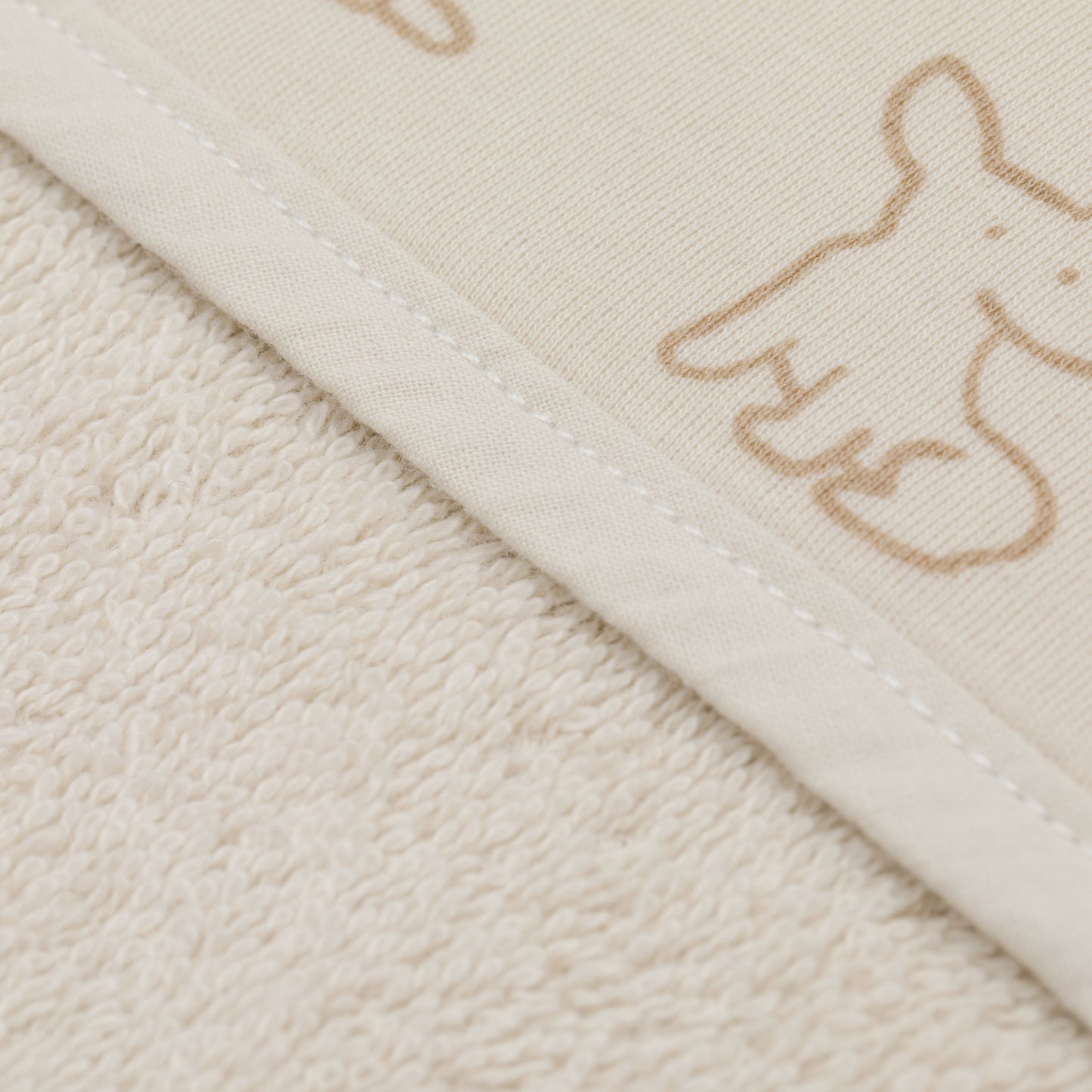 Fillikid Kapuzenbadetuch Set Hund Beige 100x100cm