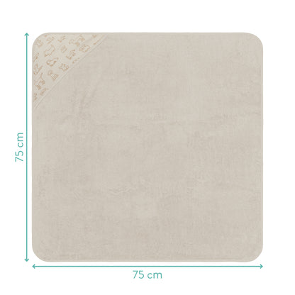 Fillikid Kapuzenbadetuch Set Hund Beige 100x100cm