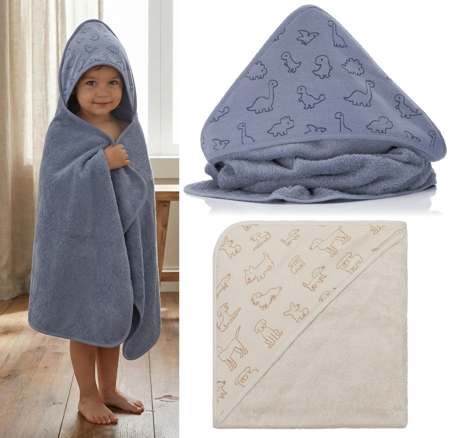 Fillikid Kapuzenbadetuch 75x75cm