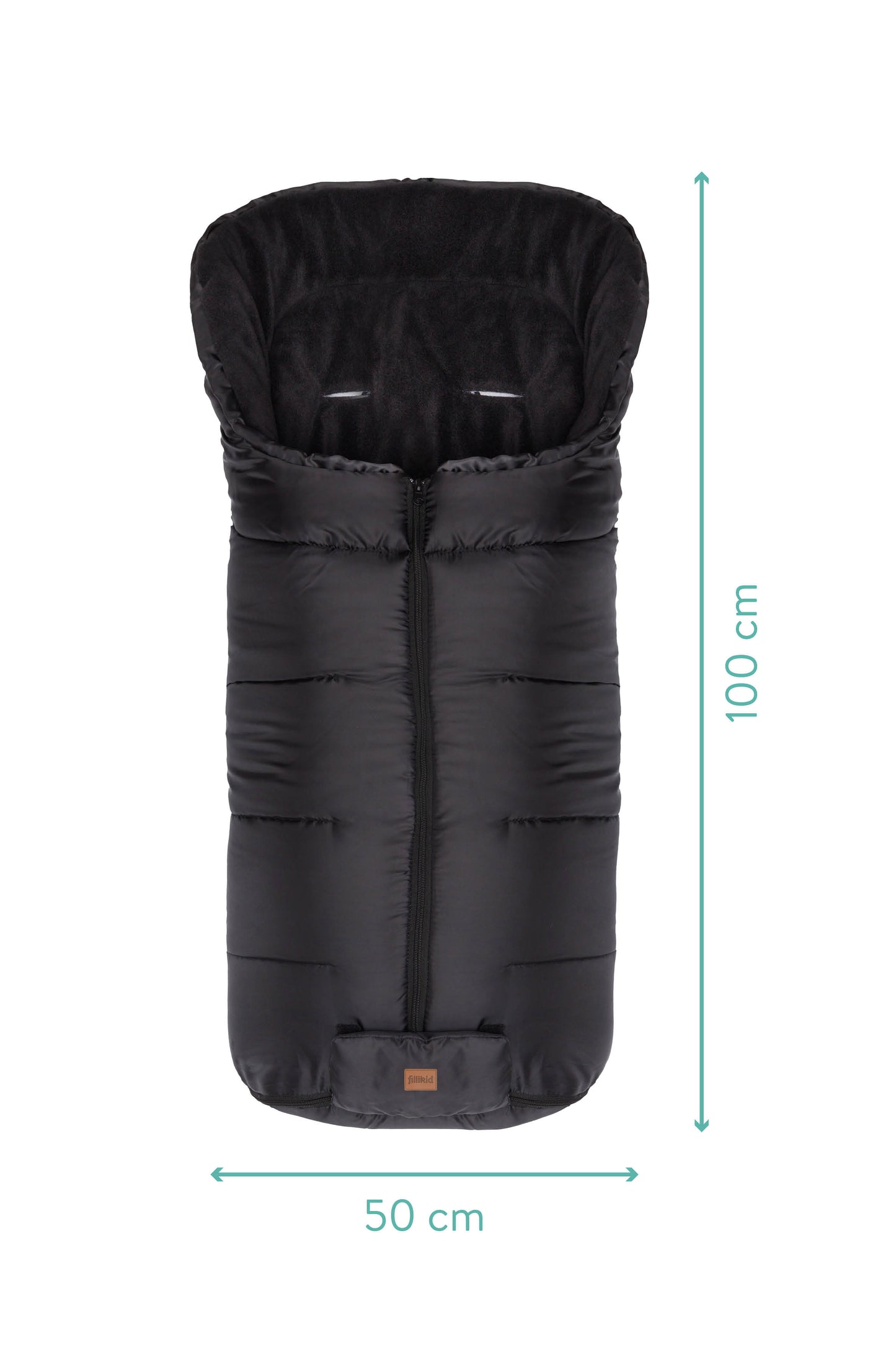 Fillikid Kinderwagen Winter Fußsack ECO Big Schwarz