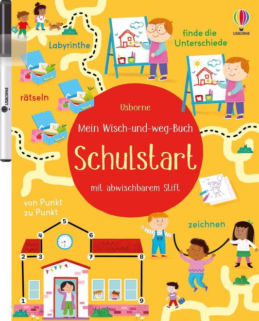 Usborne Wisch und Weg Buch Schulstart? 4J+