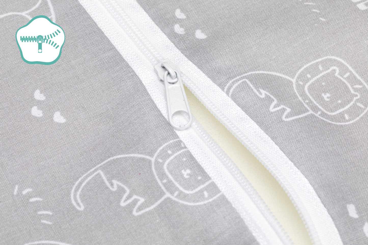 fillikid Baby Reisebettmatratze Safari grau gerollt