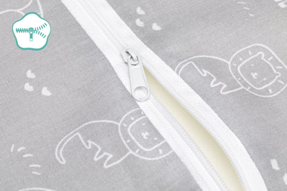 fillikid Baby Reisebettmatratze Safari grau gerollt