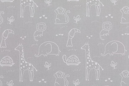 fillikid Baby Reisebettmatratze Safari grau gerollt