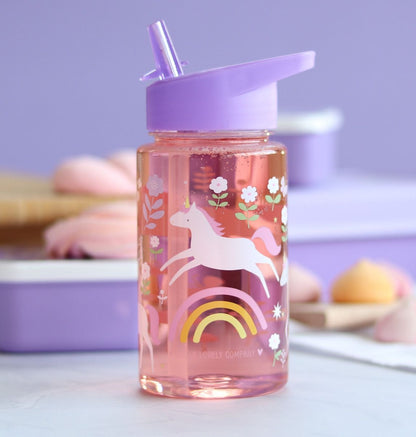 ALLC Kinder Snackboxen & Flasche Set Einhorn Lila