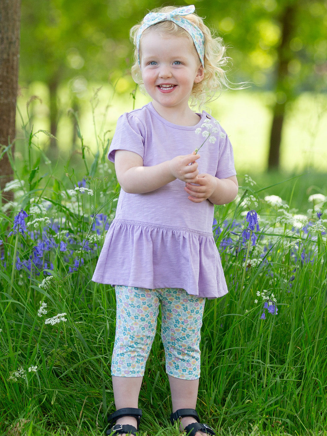 Kite Meadow Ditsy Pedal Pushers Leggings Blümchen Flieder