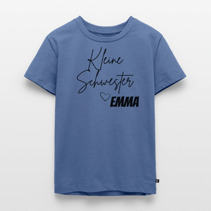 Geschwistershirt Kleine Schwester - Taubenblau