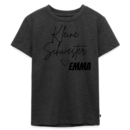 Geschwistershirt Kleine Schwester - Anthrazit meliert