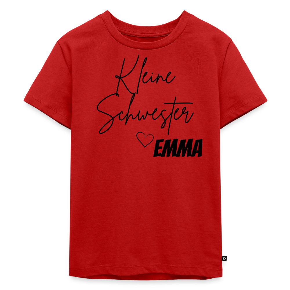 Geschwistershirt Kleine Schwester - Rot