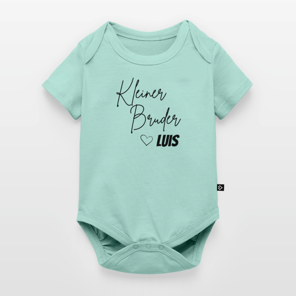 Baby Bio-Kurzarm-Body Kleiner Bruder - Mint 