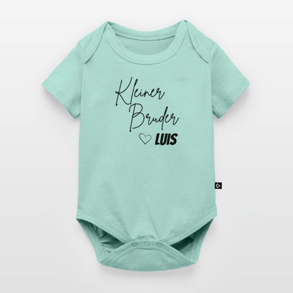 Baby Bio-Kurzarm-Body Kleiner Bruder - Mint 